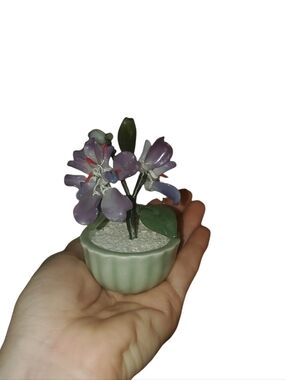 Small Vintage Glass Bonsai Tree